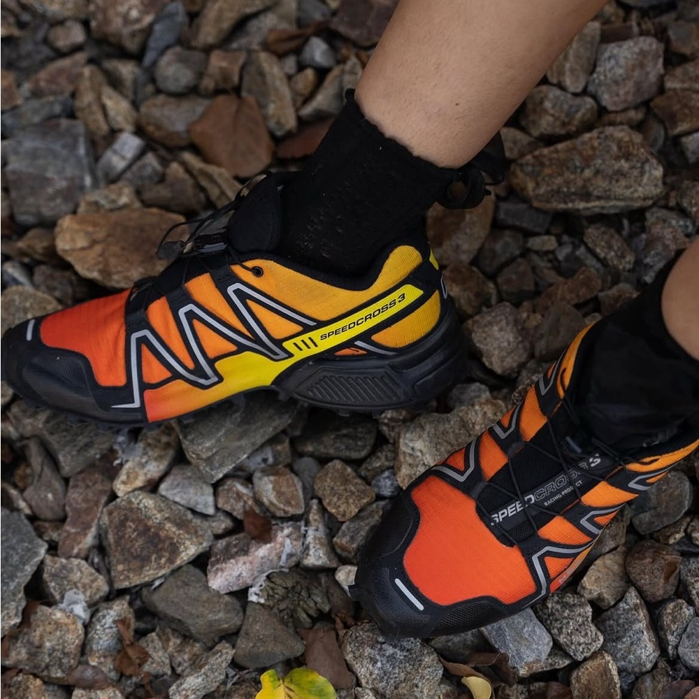 Salomon Speedcross 3 Trail Shoes - Orange and Yellow